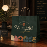 Custom Kraft Paper Takeout Bags with Handles image 6