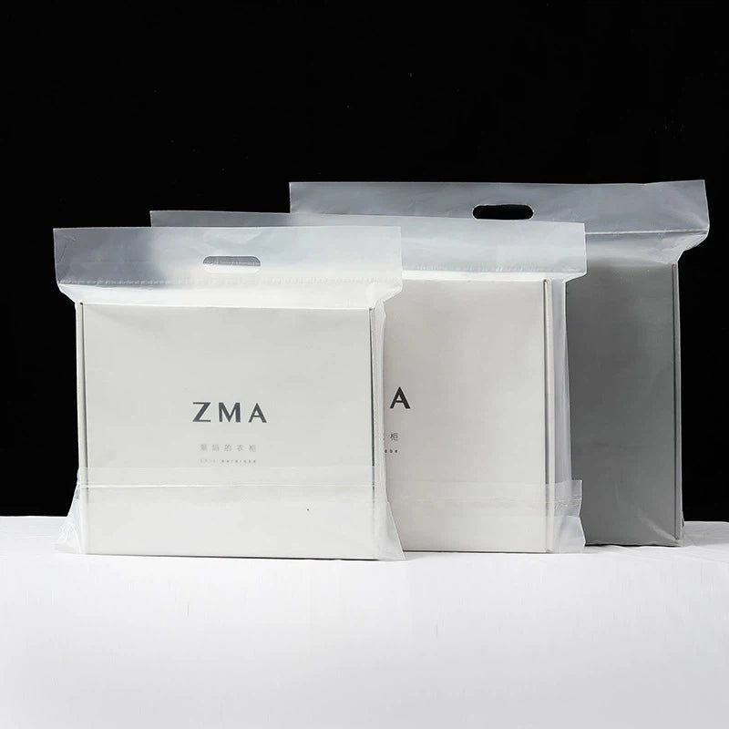 Ready to Ship Blank Matte Clear Handle Mailing Bags image 1