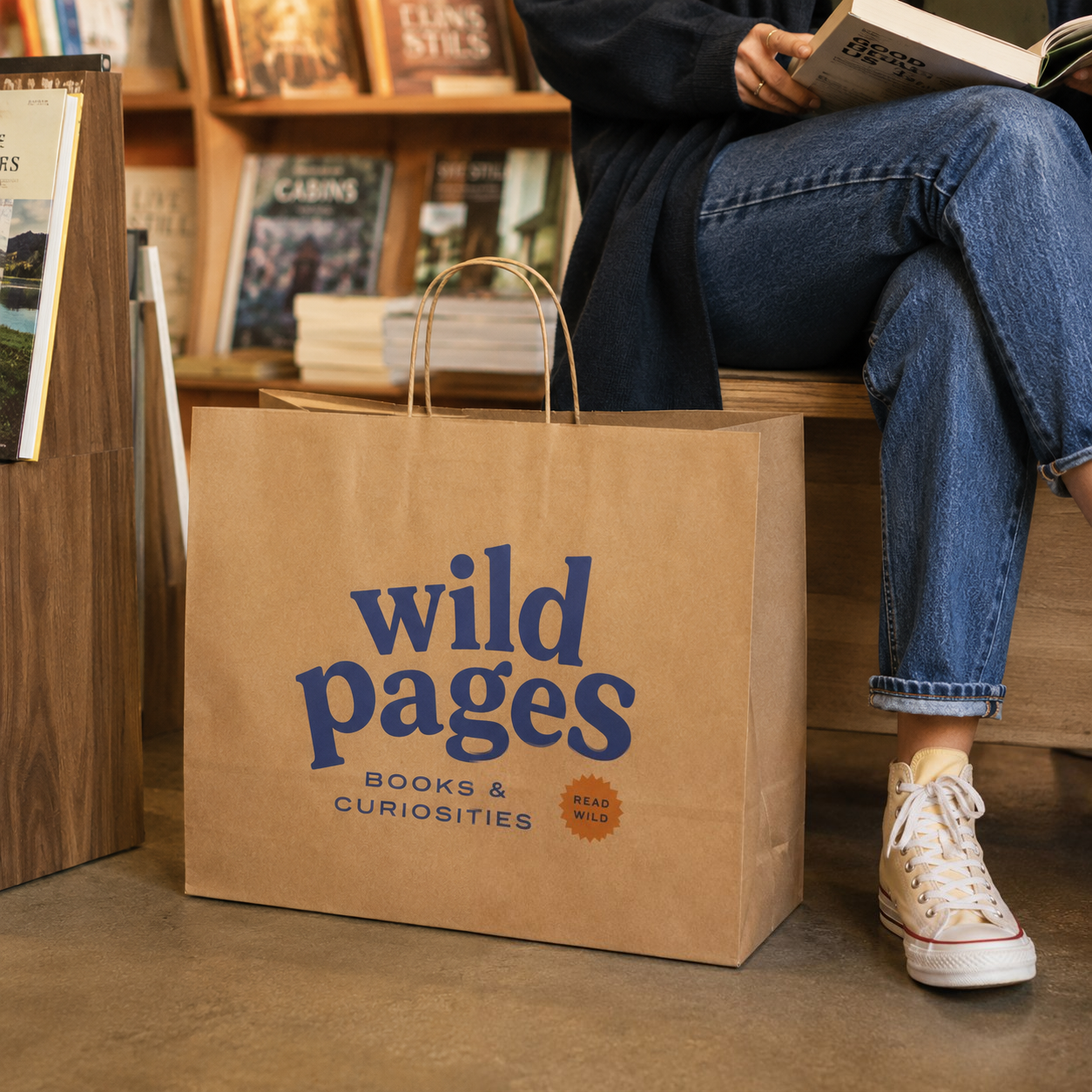 Custom Kraft Paper Shopping Bags with Logo image 1