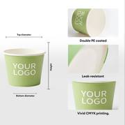 Custom Printed Ice Cream Paper Cup with Paper Lids image 3