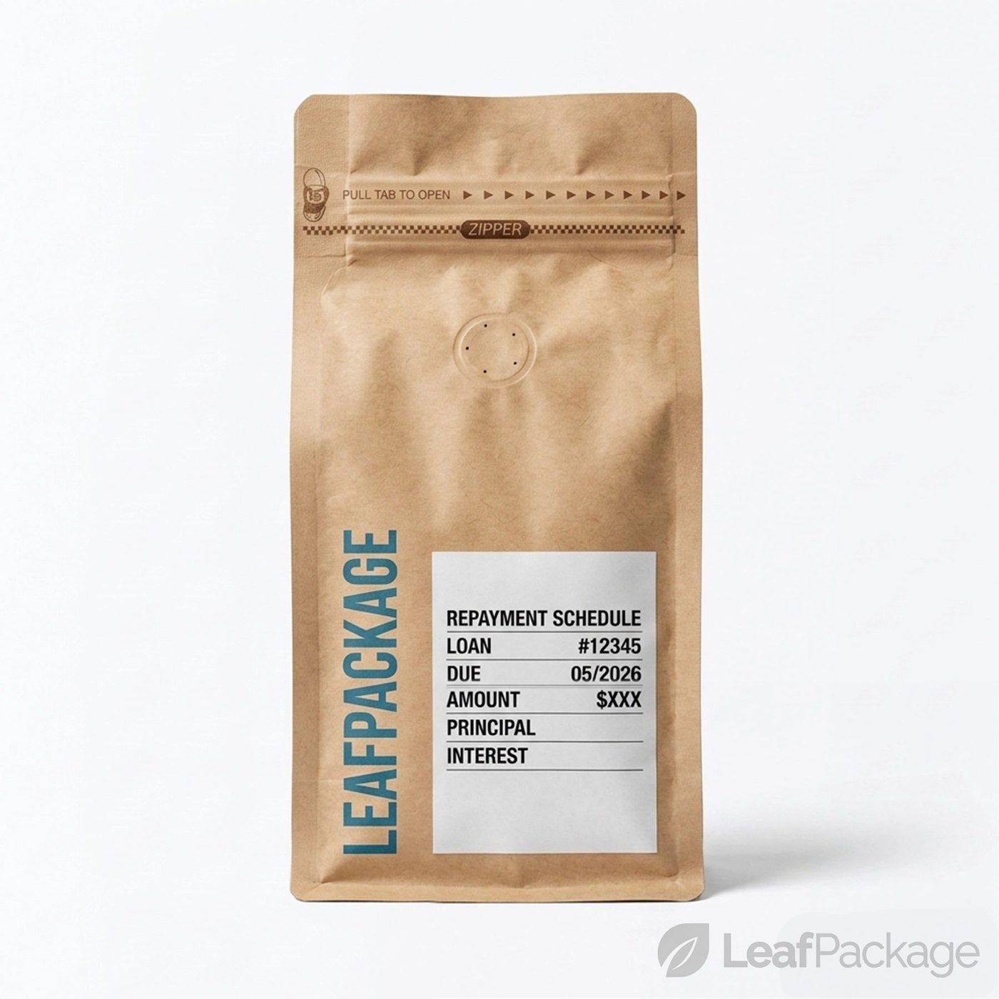 Custom Vertical Kraft Paper Coffee Bags image 1