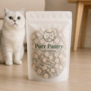 Custom Tissue Paper Pet Treat Pouches for Dog and Cat Snacks image 1