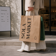 Custom Kraft Paper Shopping Bags with Logo image 2