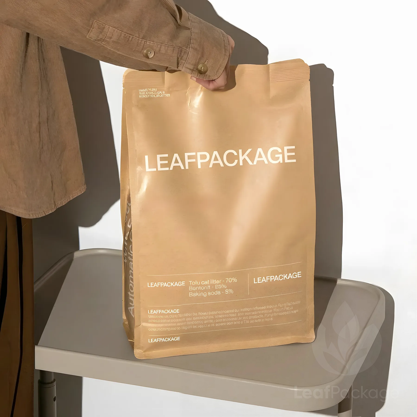 Custom Kraft Paper Cat Litter Packaging Bags image 1