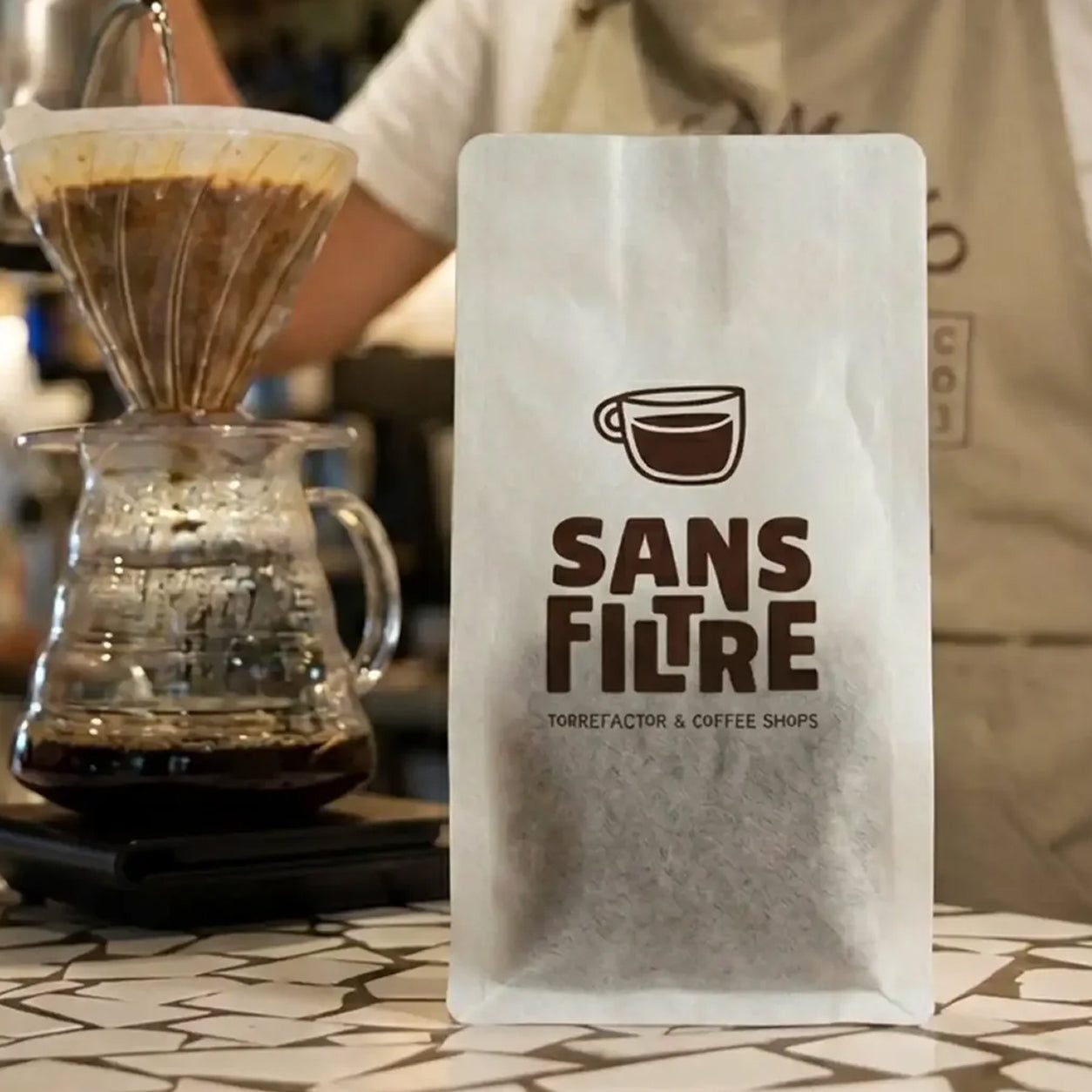 Custom Vertical Tissue Paper Coffee Bag image 1