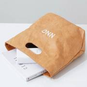 Custom Washable & Durable Kraft Paper Die-cut Handle Tote Bag image 3