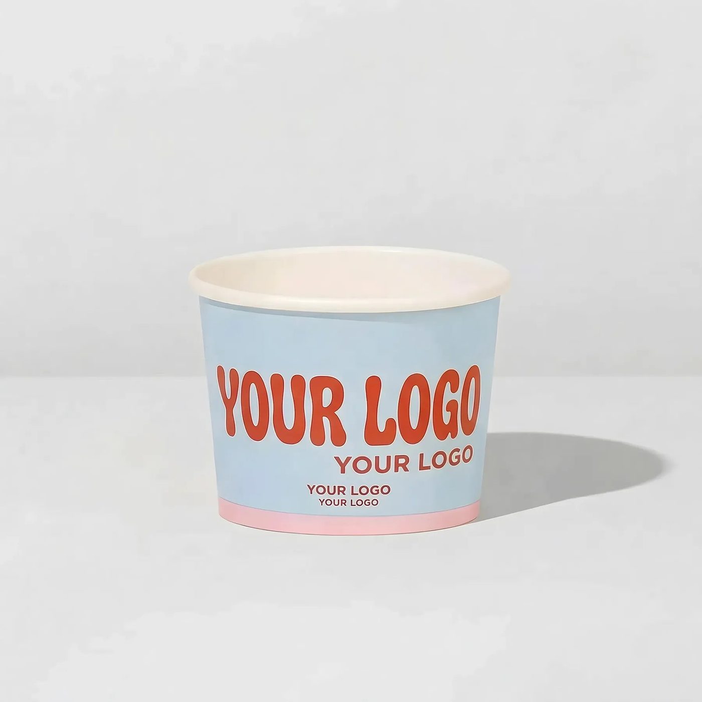 3oz Custom White Paper Ice Cream Cups for Samples image 1