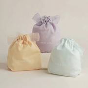 Custom Colored Cotton Jewelry Pouch with Square Bottom image 4