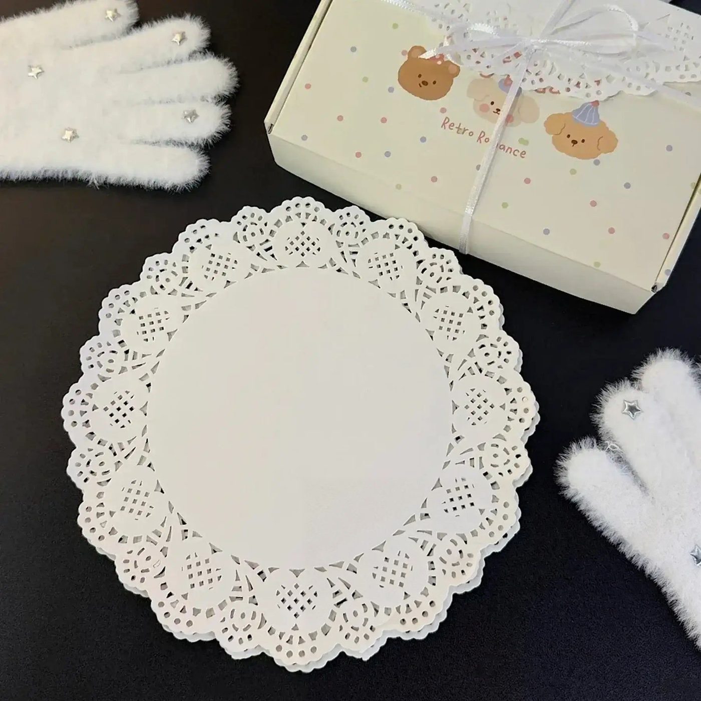Round Lace Food Doilies Paper image 1