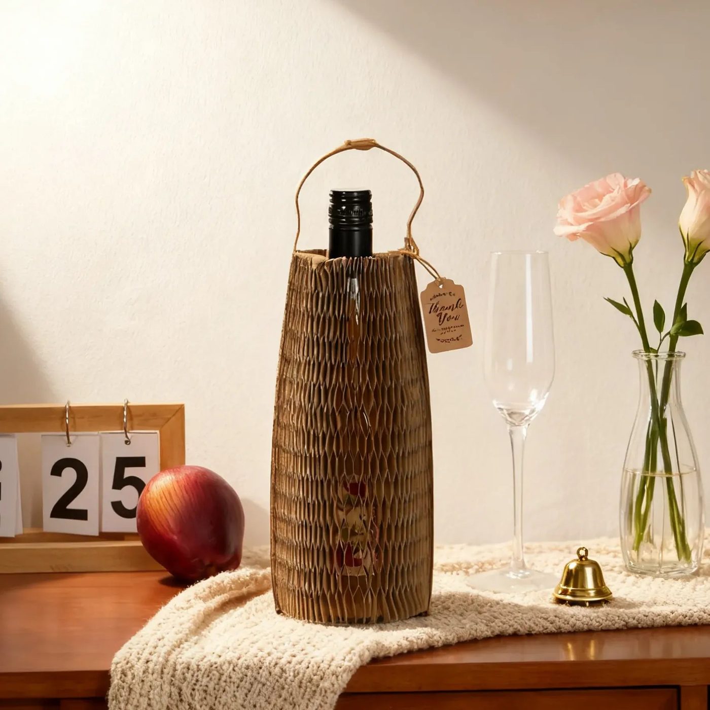 Custom Honeycomb Wine Sleeve image 1
