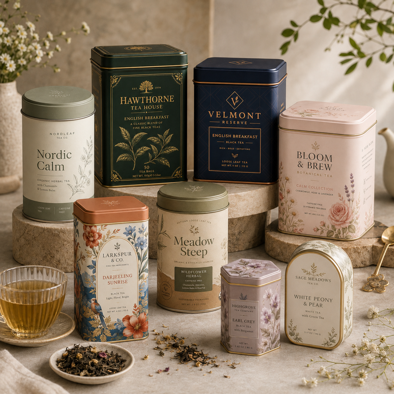 Custom Tea Tins Wholesale | Premium Metal Tea Packaging image 1