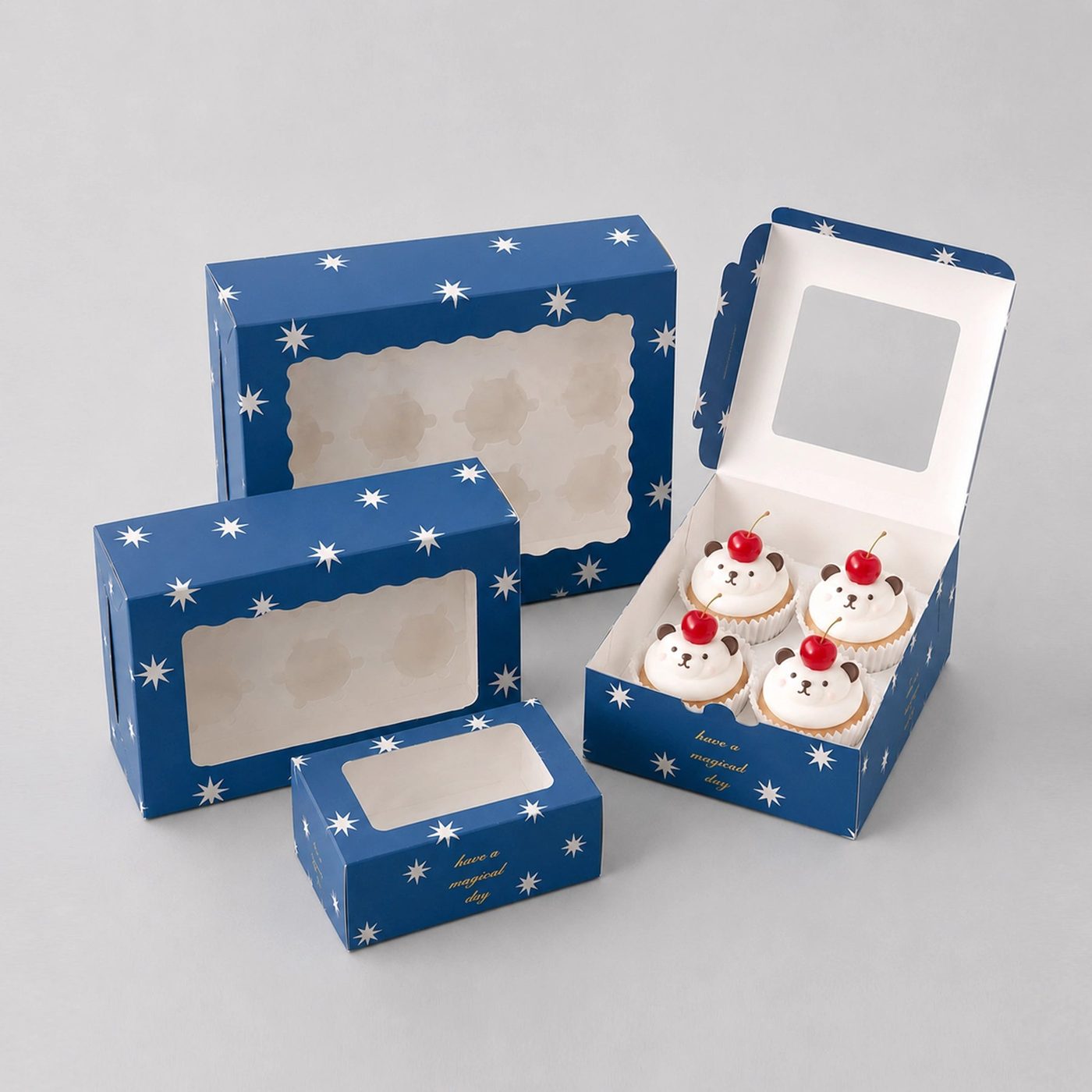 Custom Clear Window Cupcake Boxes image 1