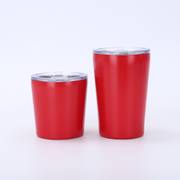 Red coffee tumbler size comparison