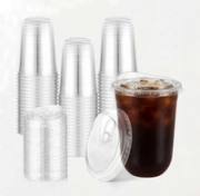 Wholesale Clear PET U-Shaped Cups with Lids image 1