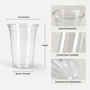 Custom Print Clear PET Plastic Cups with Logo – 98mm Rim image 4