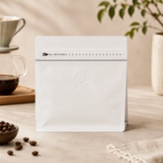 Ready-to-Ship Matte Flat Bottom Blank Coffee Bags – Valve & Zipper Options(No aluminum layer) image 3