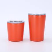 Orange 8oz and 12oz insulated coffee tumblers