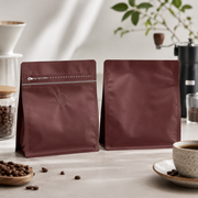 Ready-to-Ship Matte Flat Bottom Blank Coffee Bags – Valve & Zipper Options image 3