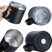 12oz double-wall insulated stainless steel mug with handle