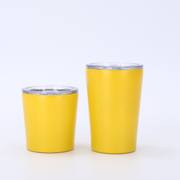 Yellow 8oz and 12oz insulated coffee tumblers