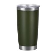 Dark green 20oz powder-coated stainless steel car tumbler