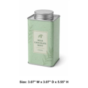 Custom Square Screw Lid Tin Cans for Tea Chocolate and Candy image 1