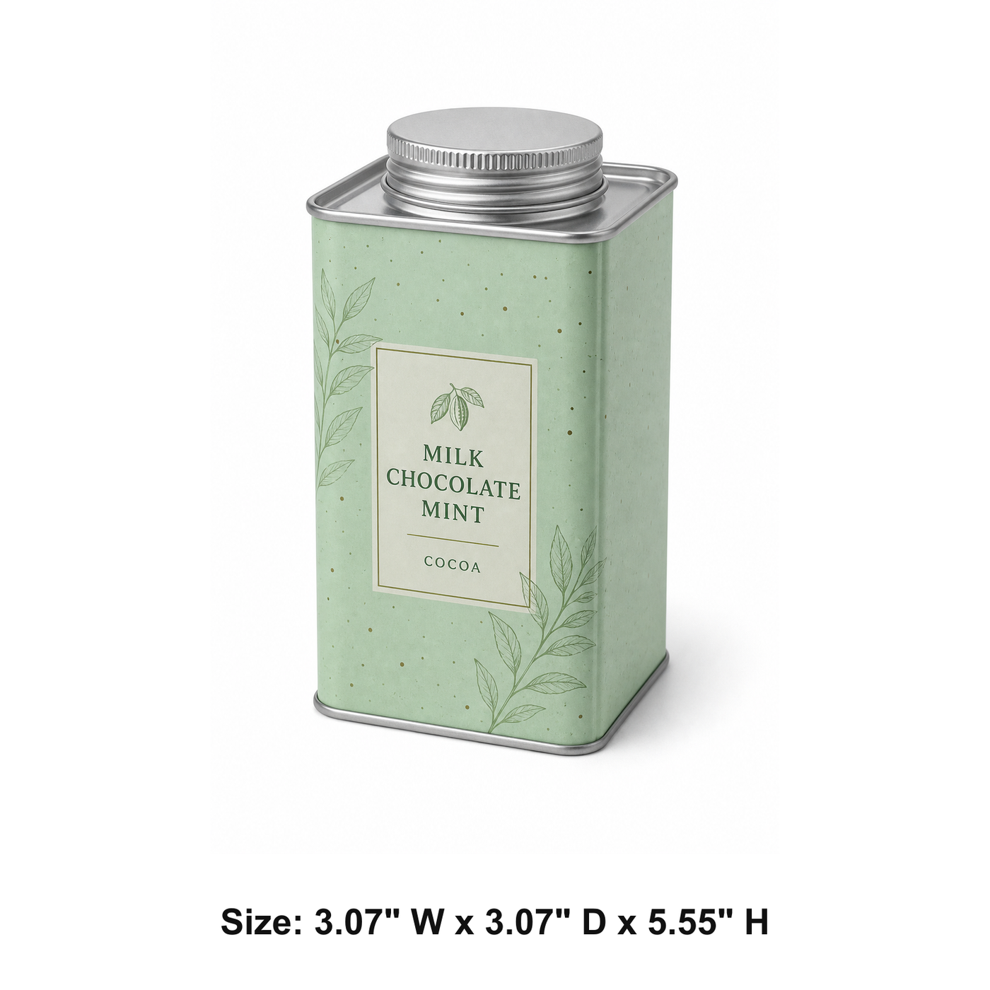 Custom Square Screw Lid Tin Cans for Tea Chocolate and Candy image 1