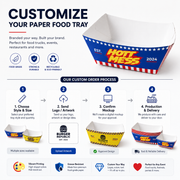 Custom Paper Food Trays Boat Pastry Boxes image 4
