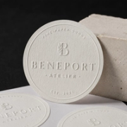 Custom Embossed Logo Stickers for Packaging Seals and Product Labels image 1