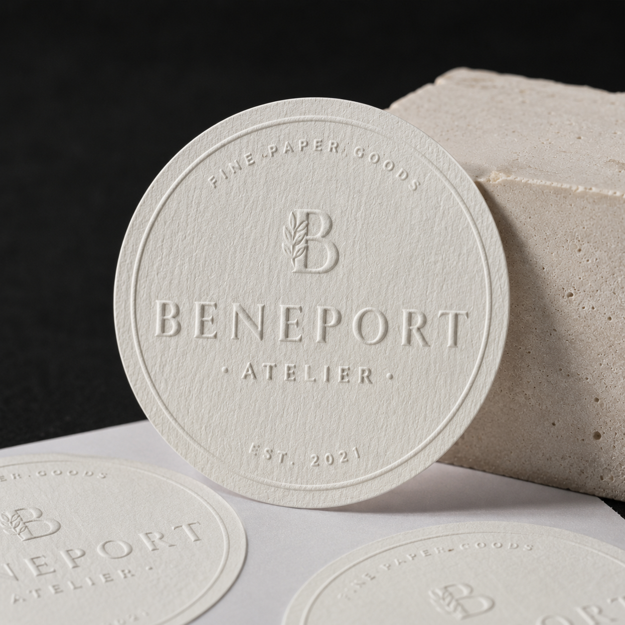 Custom Embossed Logo Stickers for Packaging Seals and Product Labels image 1