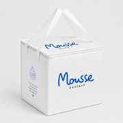 Custom Square Cake Insulated Cooler Takeout Tote Bag with Handle image 9
