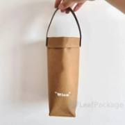 Custom Kraft Paper Wine Bag image 1