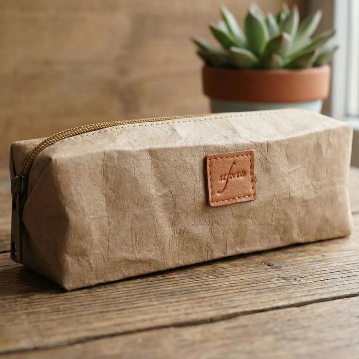 Custom Washable Kraft Paper Pencil Case