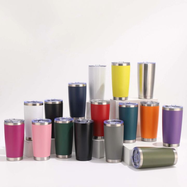 20oz Powder-Coated Stainless Steel Car Tumbler