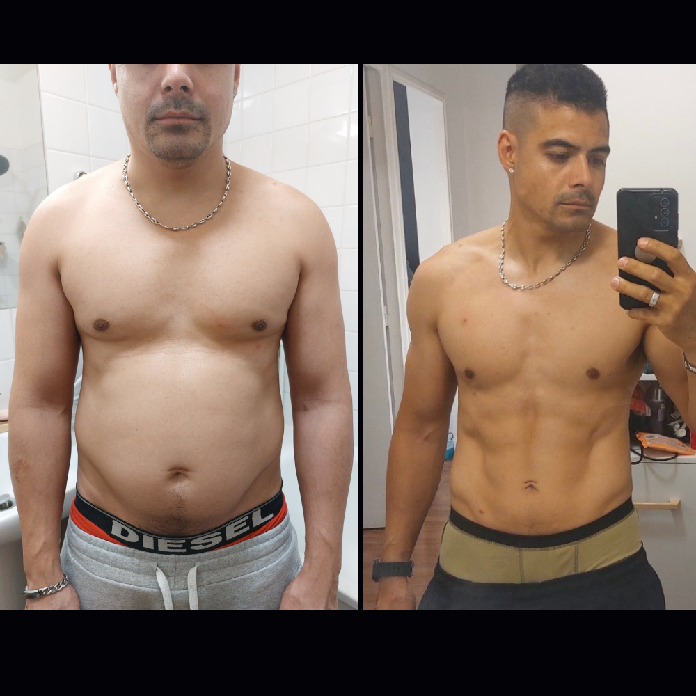 Transformation avant après d’un client coaché par Hachime BK