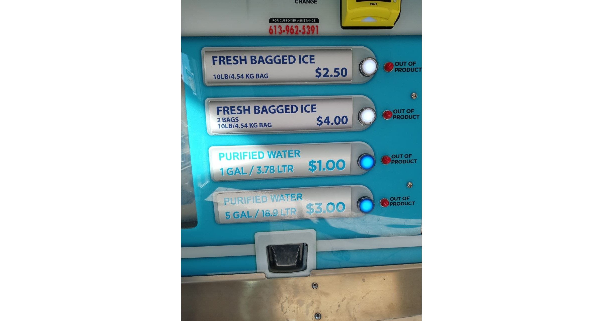 Price selection for bags of ice