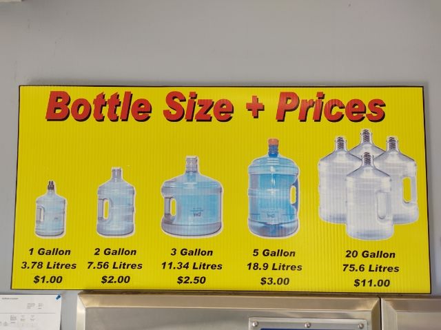 Price selection for water station