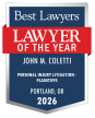 Best Lawyers Lawyer of the Year — John Coletti