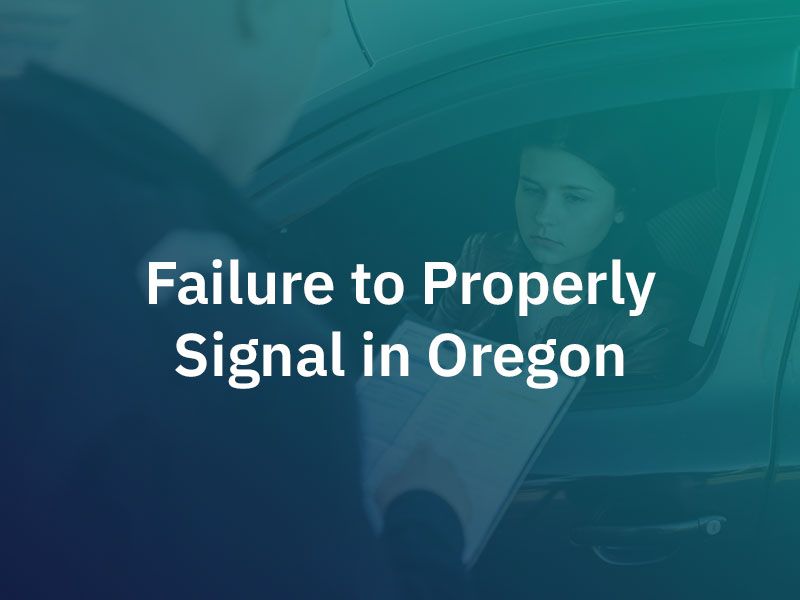 Failure to properly signal