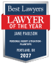 Best Lawyers Lawyer of the Year — Jane Paulson, Personal Injury Litigation