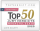 TopVerdict.com Top 50 Jury Verdicts, Wrongful Death, United States 2025