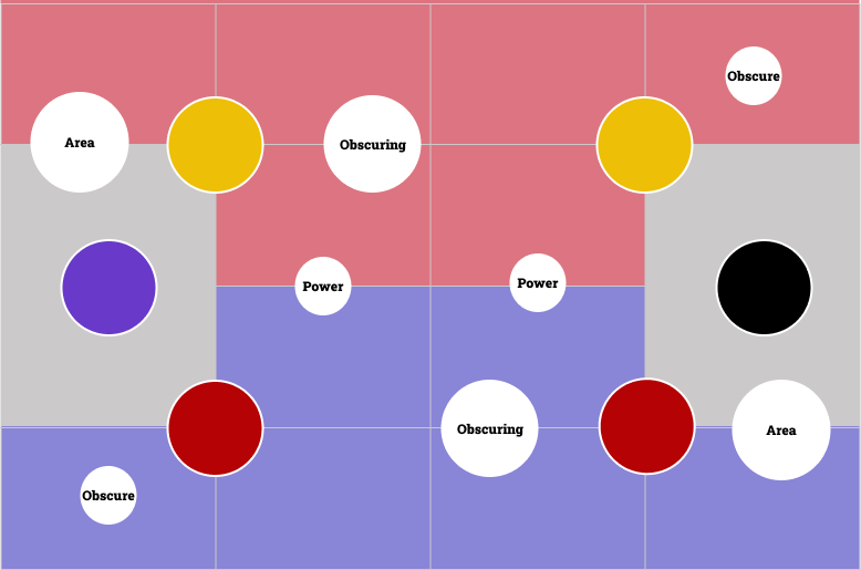 map showing a grid and where you and your opponent can deploy your armies