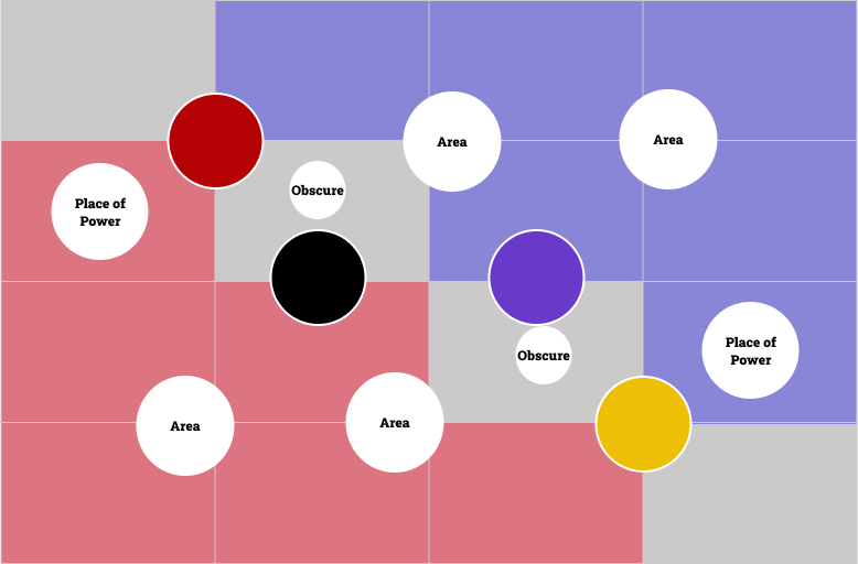 map showing a grid and where you and your opponent can deploy your armies
