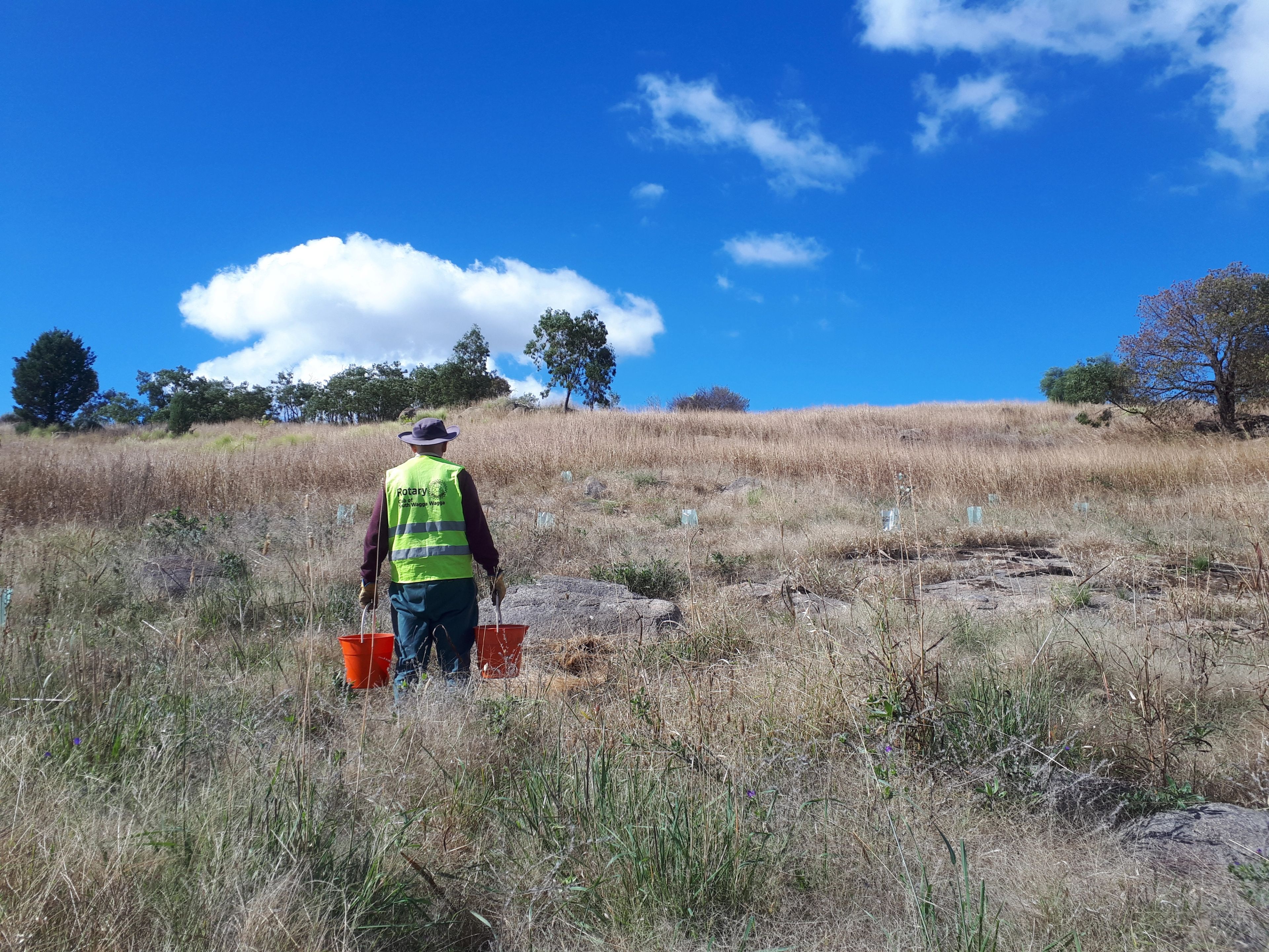 Helper working to help regenerate Rocky Hill