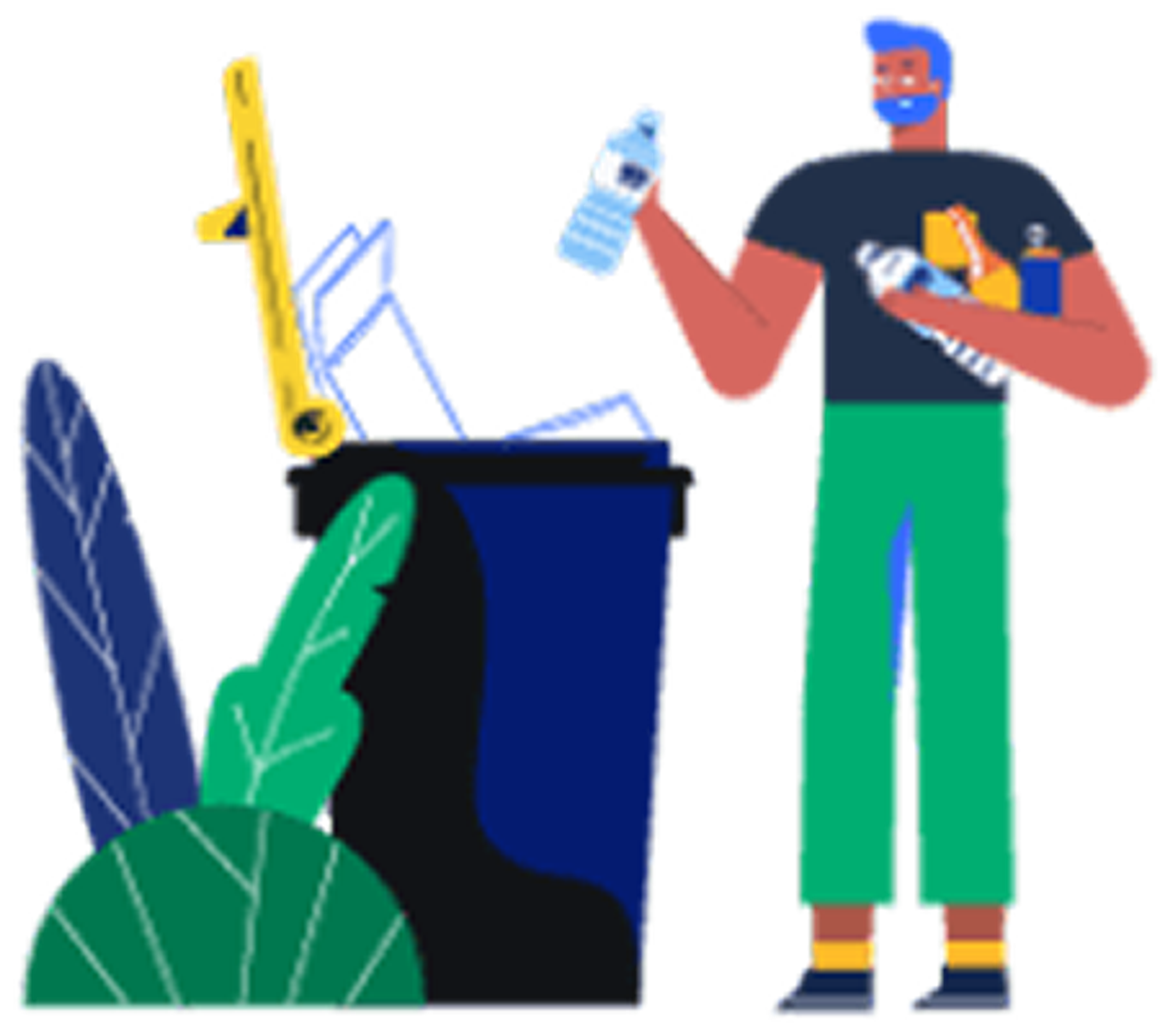 An illustration of some bottles in a box