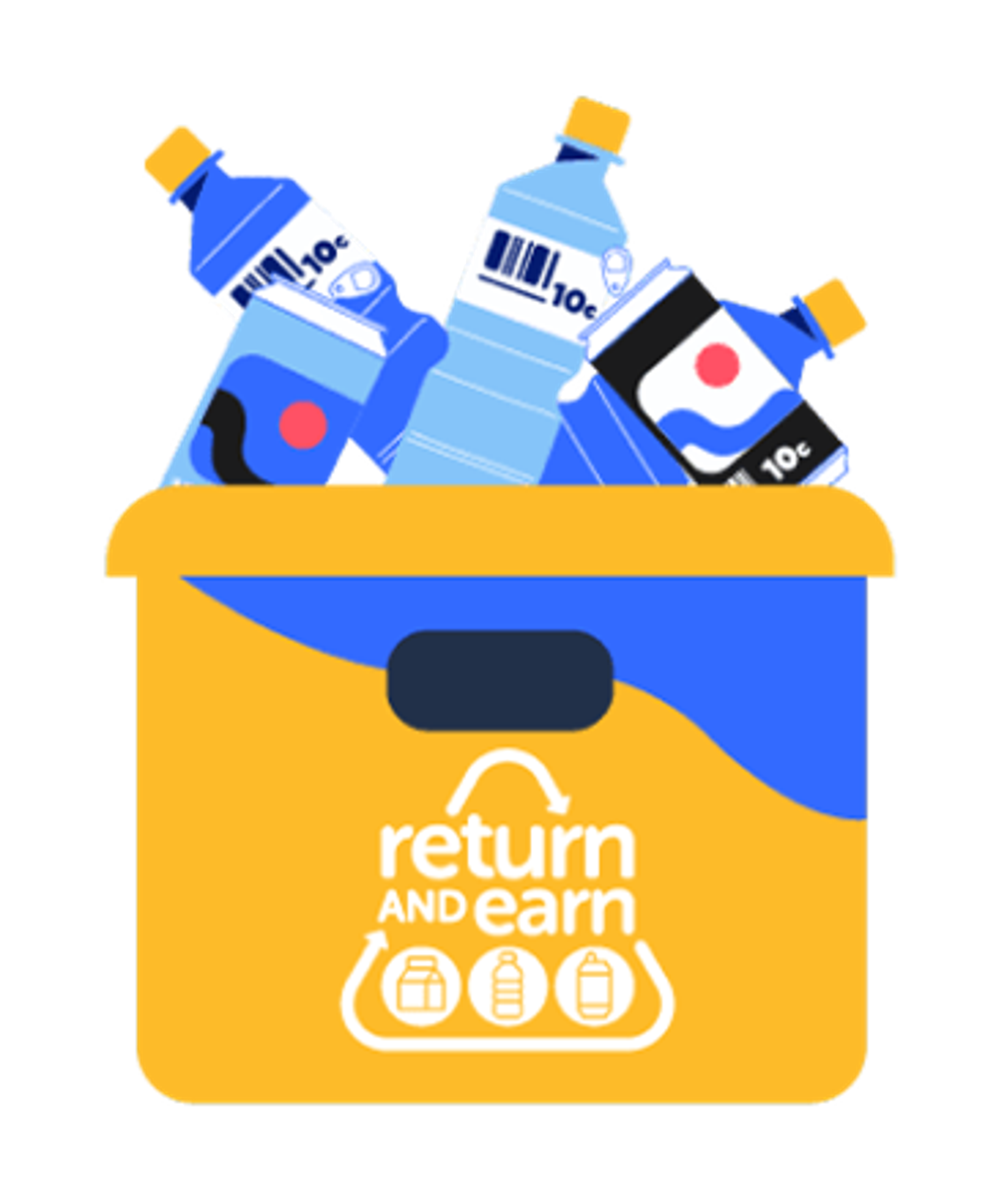 An illustration of a crate full of containers