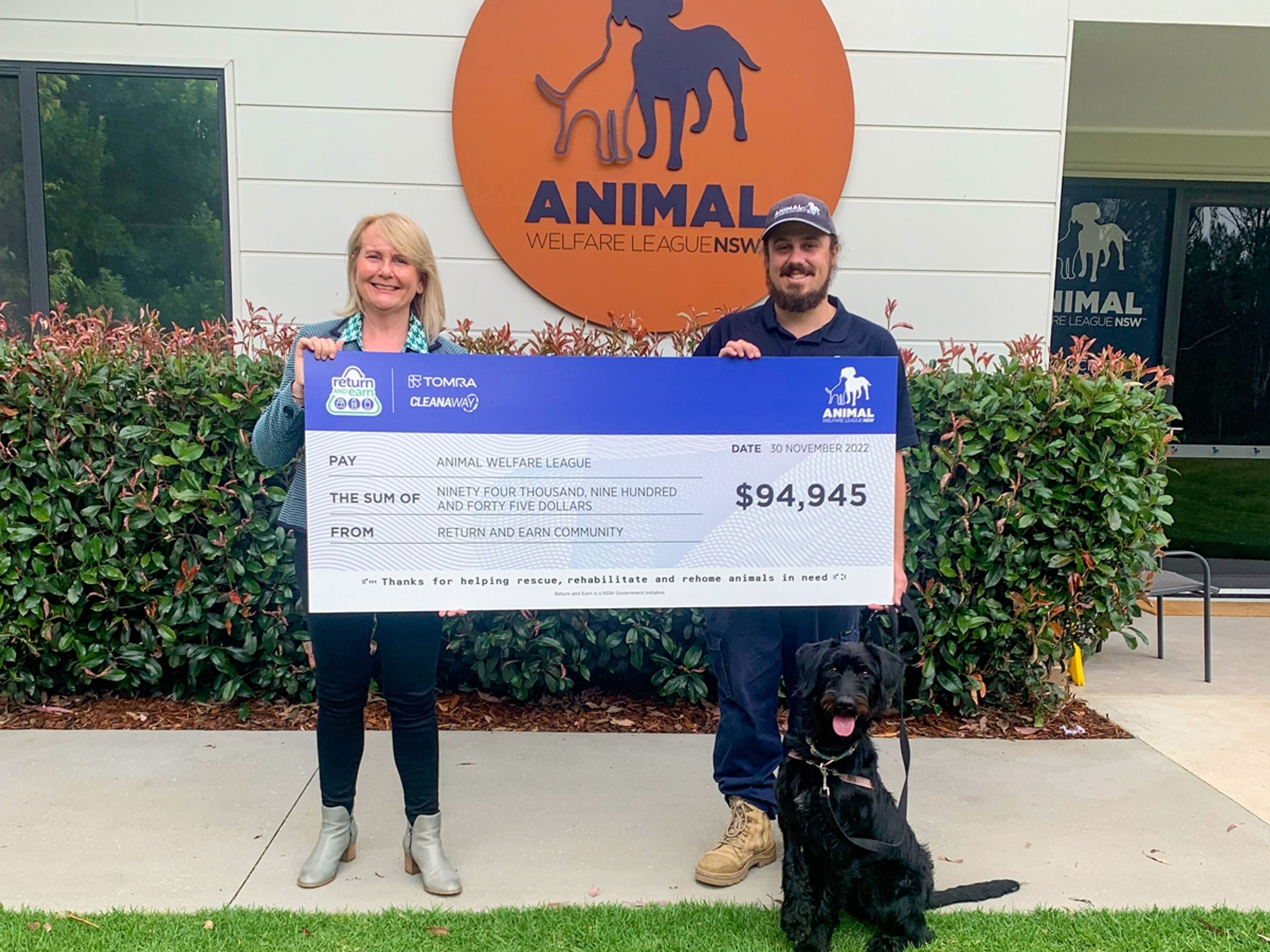 NSW recyclers donate nearly one million drink containers to support animal welfare