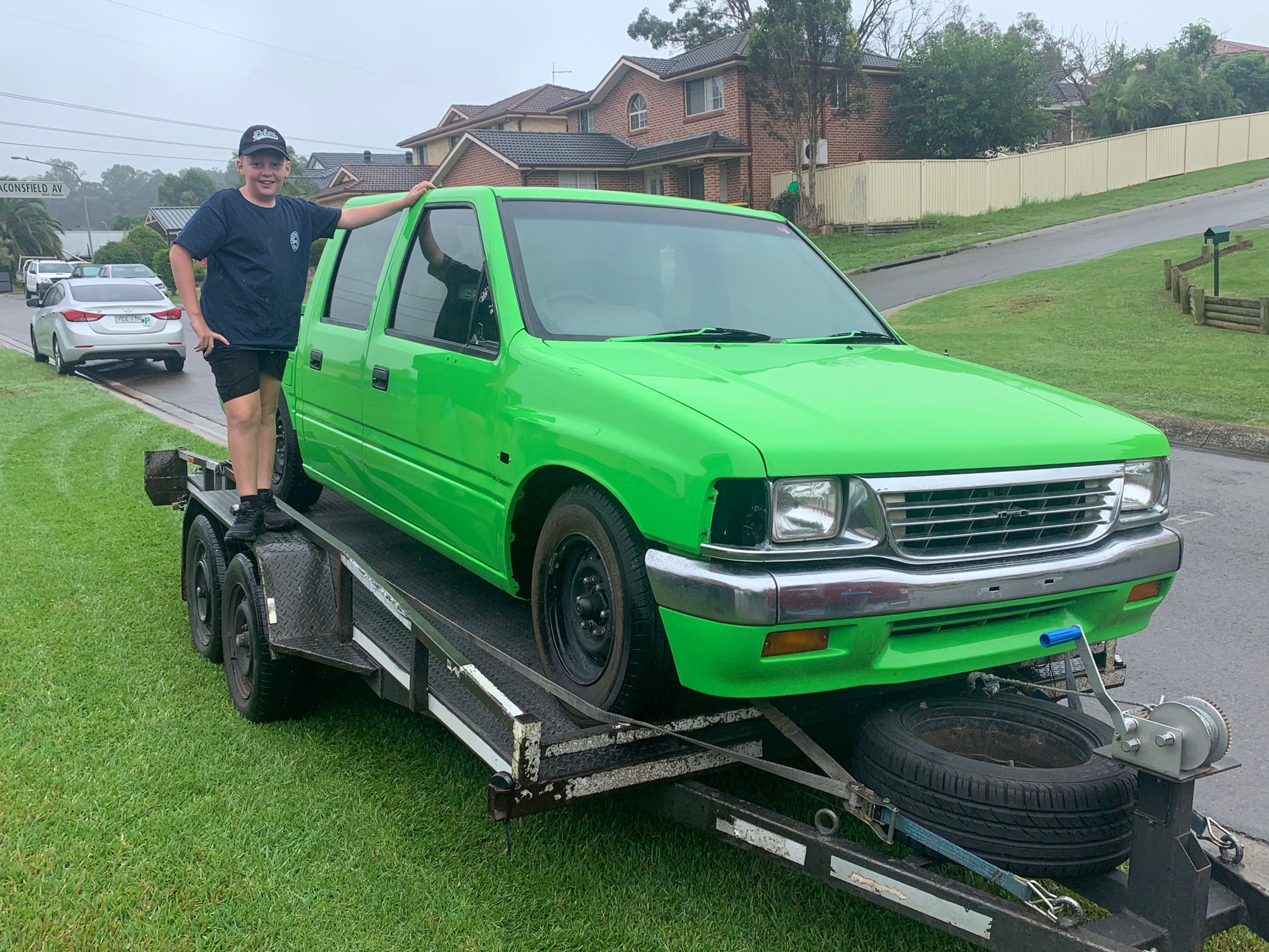 Cooper, 12, is collecting containers to build his dream car