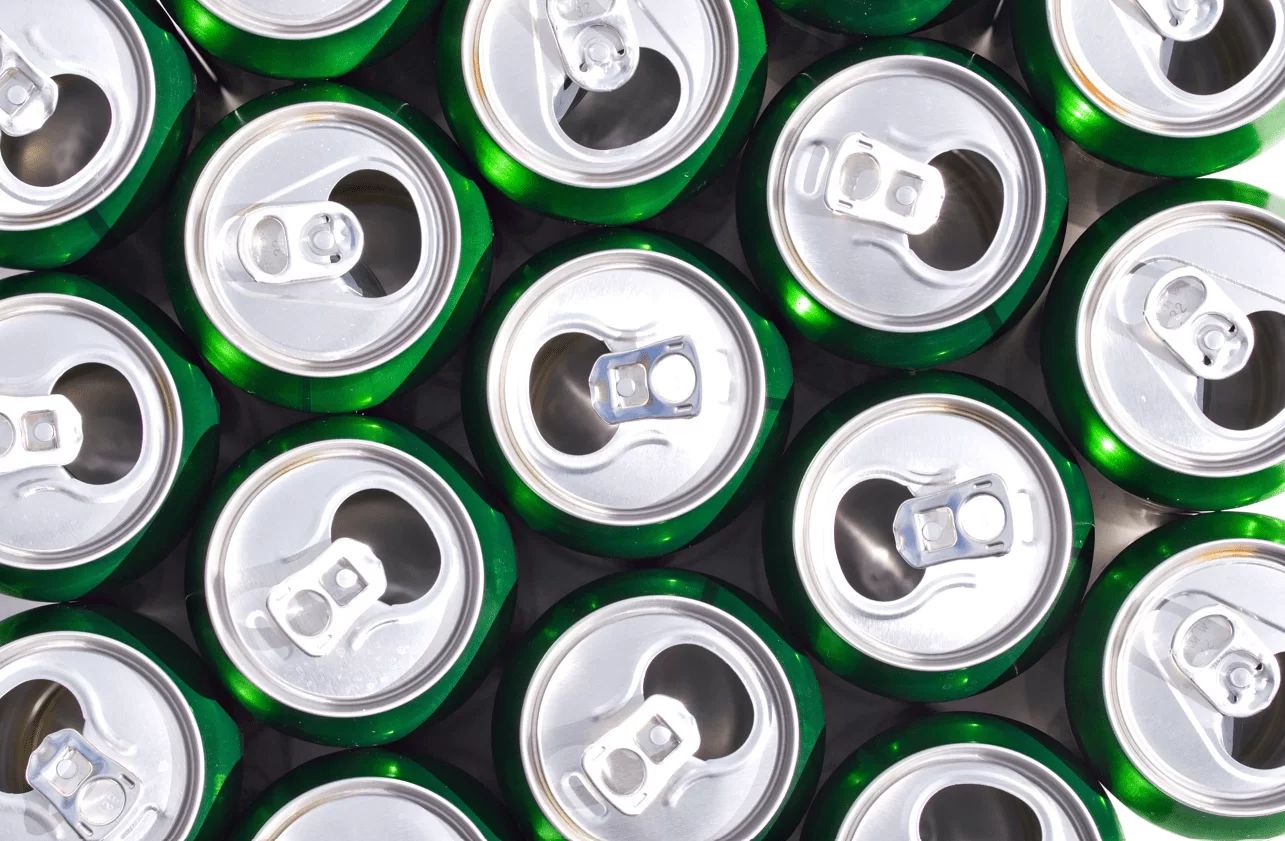 Close of photo of cans