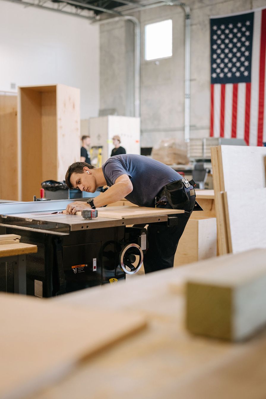 Millwork production at American Housing